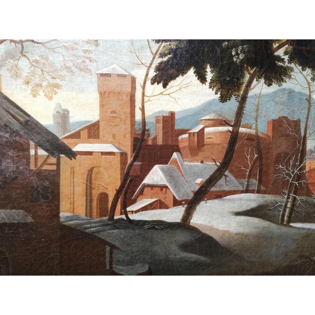 Flemish School Artist, Landscape, 17th Century, Oil on Canvas, Framed For Sale - Image 4 of 14