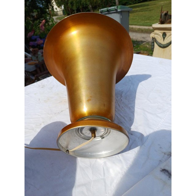 Vintage Gold Aluminum Lamps, 1960s, Set of 2 For Sale - Image 4 of 16