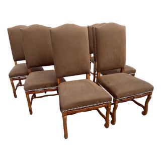 Ralph Lauren Dining Chairs With Nail Heads - Set of 6 For Sale