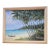 1980s Hawaiian Landscape Oil on Board by Daris Davis in Tropical Wood Frame For Sale