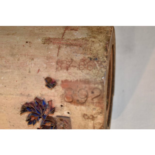 1900 - 1909 Circa 1900 French Wallpaper Printing Roll For Sale - Image 5 of 7