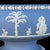 English Vintage Wedgwood Neoclassical Blue Jasperware Large Pedestal High-Relief Centerpiece Bowl, Marked For Sale - Image 3 of 6