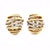 Late 20th Century Diamond Gold Earrings & Rings Set 14k Yellow Ribbon Wrap Design, 3 Pieces For Sale - Image 5 of 10