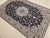 Vintage Fine Persian Nain Habibian Area Rug, Hand-Knotted Wool & Silk, Floral Pattern, 5x8, Navy & Ivory For Sale - Image 11 of 12