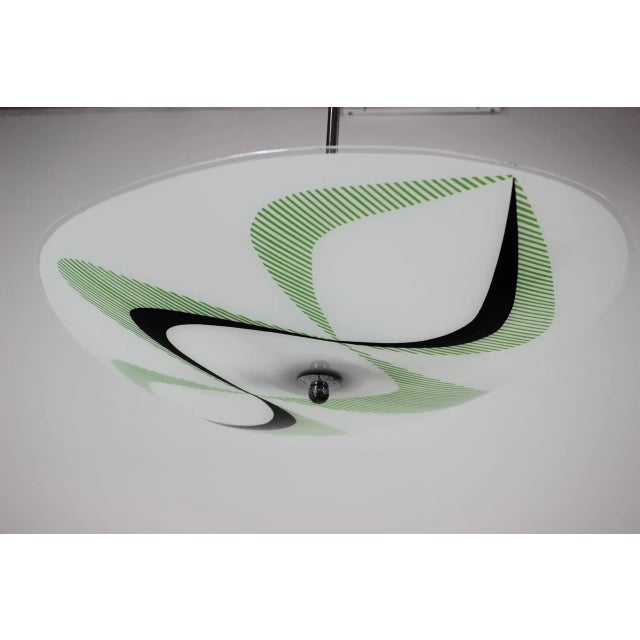 Mid-Century Modern Vintage Glass Pendant Lamp, 1980s For Sale - Image 3 of 9