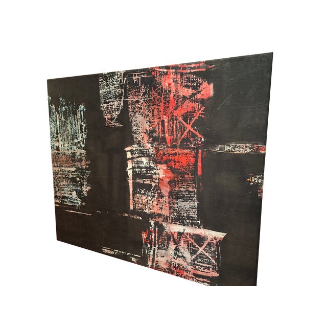 2000 - 2009 Giorgio Celiberti, Composition, Tempera on Large Canvas, 2000 For Sale - Image 5 of 6