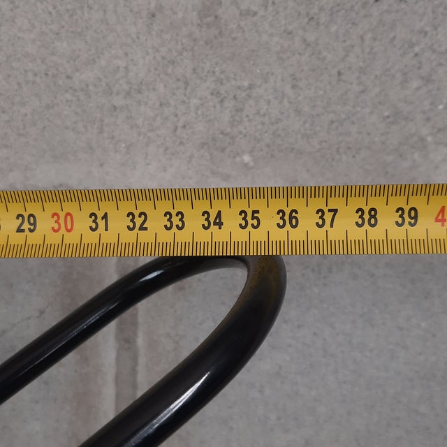 Glossy Black Metal Floor Coat Hanger, 1980 For Sale - Image 11 of 12