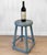 - Original Early 20th Century Farmhouse Milking Stool - Solid Hardwood with a Heavily Aged Blue Finish - Stepped Footrest...