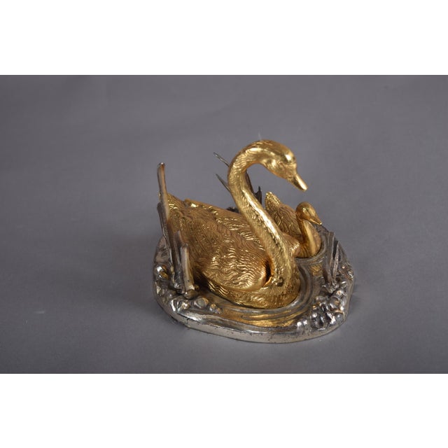 Vintage Bronze Swan and Cygnet Box, 1950s-1960s For Sale - Image 10 of 14