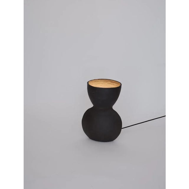 Unira Small Black and White Lamps by Ia Kutateladze, Set of 2 For Sale - Image 4 of 8