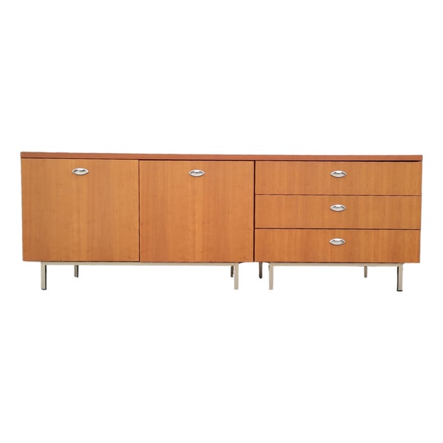 Mid-Century Sideboard in Wood and Steel after George Nelson, 1970s For Sale