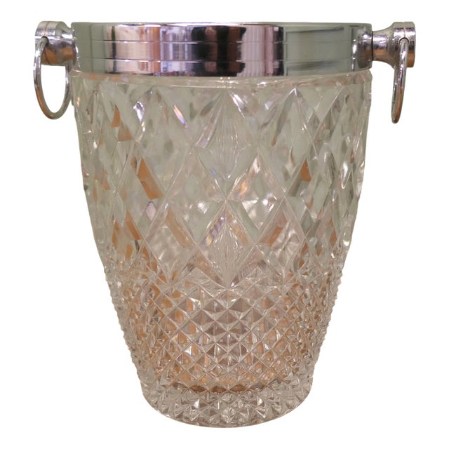 Art Deco Diamond Pattern Champagne Wine Cooler, 1930 For Sale