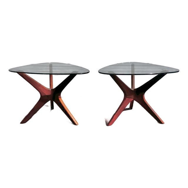 Adrian Pearsall Pair of ‘Jacks’ Side Tables | Mid Century Modern For Sale