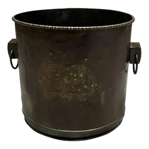 Mid 20th Century Modern Chinese Decorative Bucket Bronze Handles