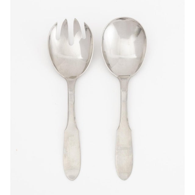 Mid 20th Century Georg Jensen "Mitra" Stainless Steel Flatware, 82 For Sale In New York - Image 6 of 11
