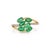 VR Jewels 14k Gold Certified Natural Zambian Emerald Diamond Cluster Ring Size 5.5 For Sale - Image 4 of 18