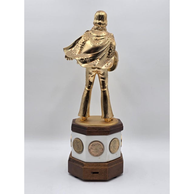 1970s Rare Empty New McCormick Elvis Presley 50th Birthday XL 18" Decanter Music Box For Sale - Image 18 of 18