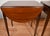1920 Pair of English Hepplewhite Mahogany & Satinwood Inlay Pembroke Side Tables / End Tables For Sale - Image 13 of 18