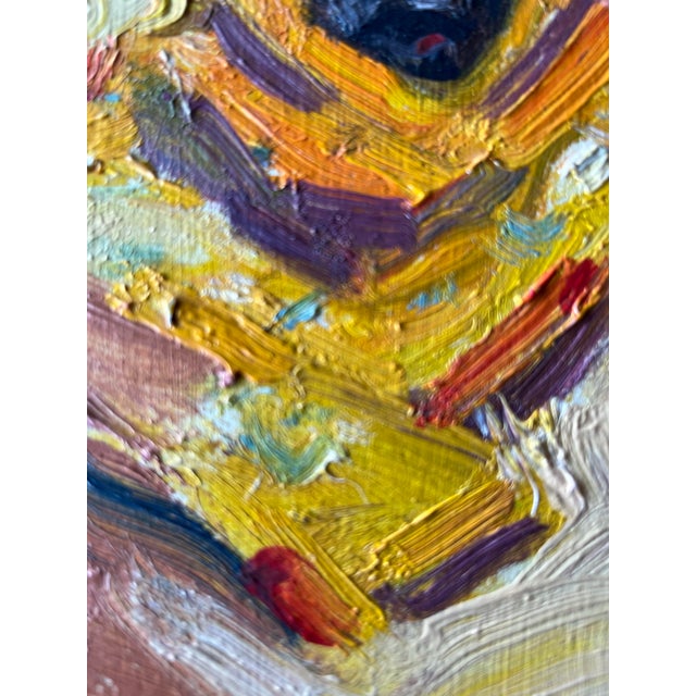 Bob Ragland “Darfur Day” Signed Expressionist Oil on Board, 2006 For Sale - Image 4 of 5