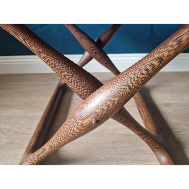 Wood Guldhoj Folding Stool by Poul Hundevad for Hundevad & Co., Denmark, 1948 For Sale - Image 7 of 10