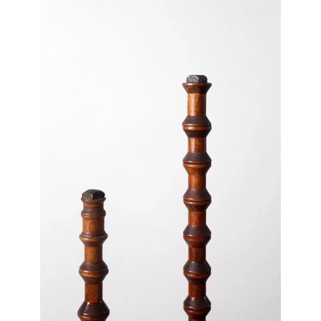 Late 19th Century Antique Folk Art Spool Corner Shelf For Sale - Image 5 of 11