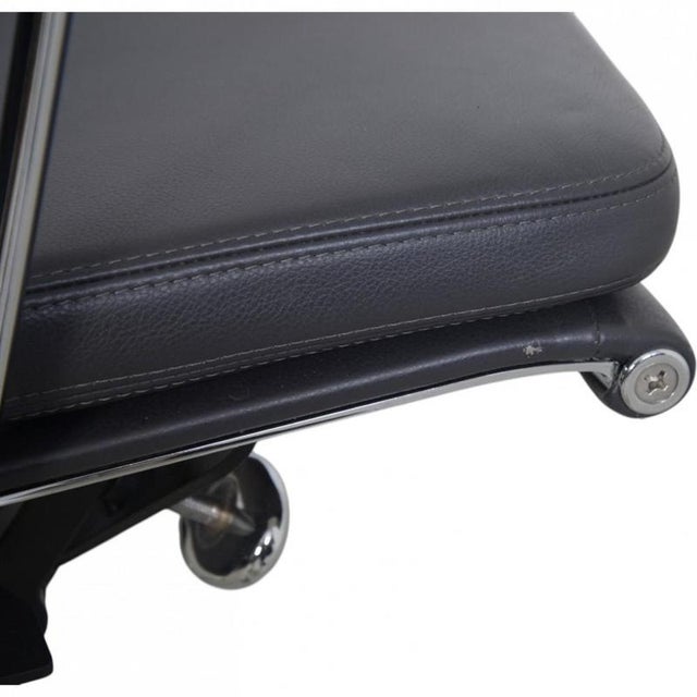 Gray EA-219 Office Chair in Grey Leather by Charles Eames, 2012 For Sale - Image 8 of 18