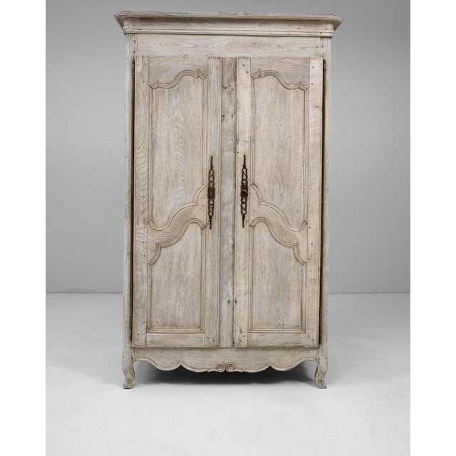 19th Century France Antique White Wood Storage Cabinets & Cupboards For Sale - Image 4 of 11