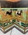 Early 20th Century Japanese Edo Style Six Panel Screen Horses in Stable For Sale - Image 4 of 12