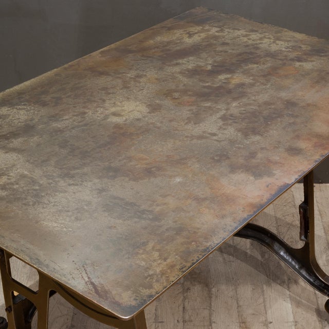 Metal Bid Daddies Industrial Cast Iron Drafting Table Desk For Sale - Image 7 of 8