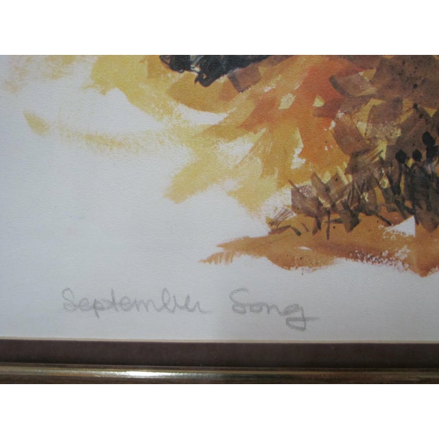 Tom Allen Signed Framed Autumn Tree Print September Song For Sale - Image 4 of 6