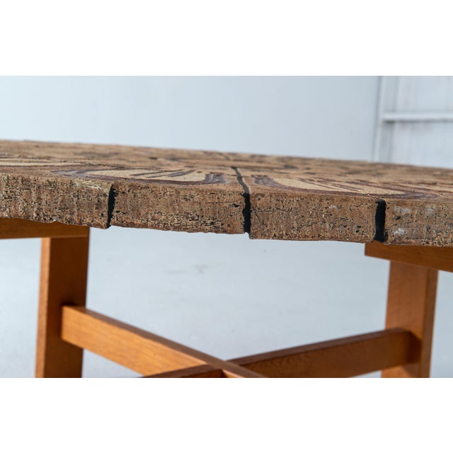 Danish Mid-Century Modern Round Coffee Table, Teak & Ceramic, 1970s For Sale - Image 13 of 13