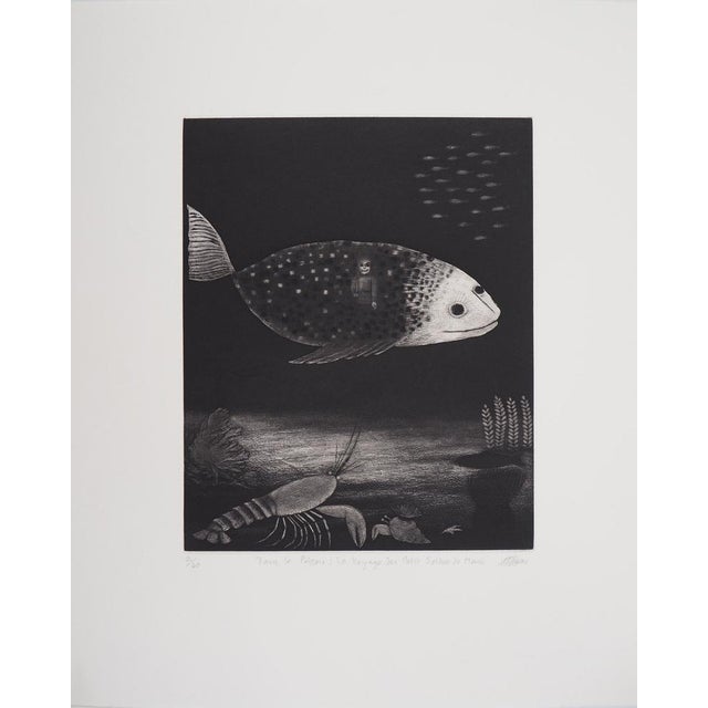 Richard Davies, In the Fish, the Voyage of the Toy Soldier, Original Etching For Sale - Image 6 of 6