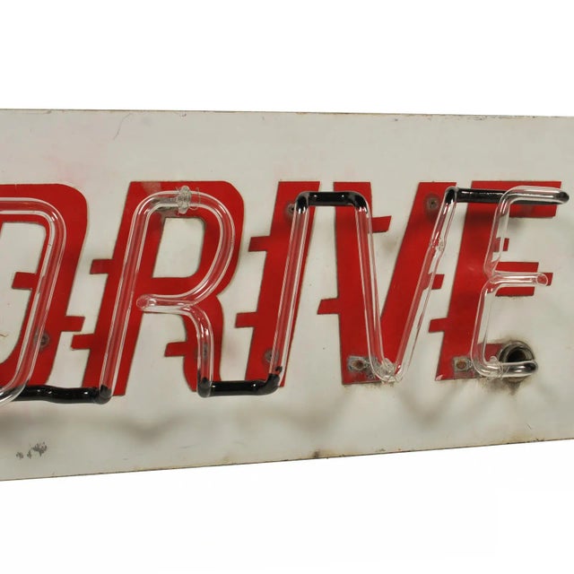 1960s Authentic Vintage Drive Thru Neon Sign For Sale - Image 5 of 10