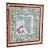 Vintage Florida Map Tablecloth Custom Framed With Tortoise Rattan and Grasscloth For Sale