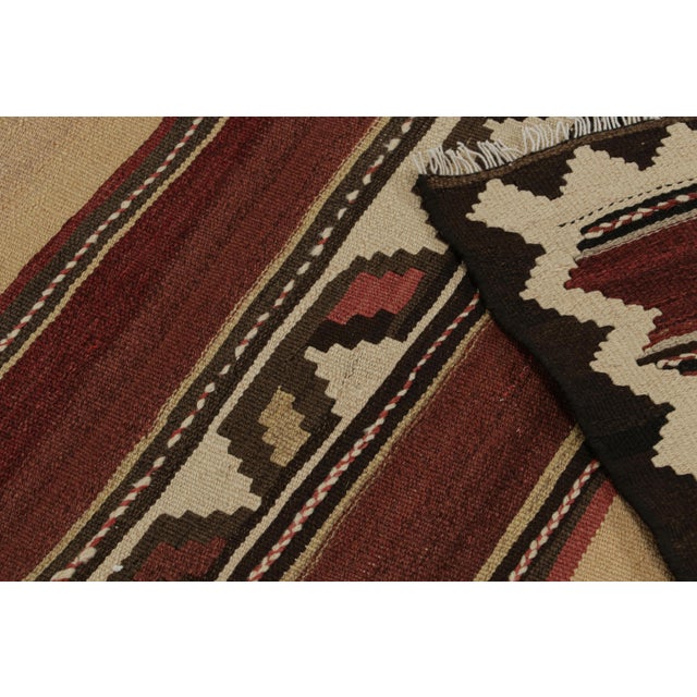 Textile 1950s Vintage Afghani Tribal Kilim Rug With Geometric Patterns For Sale - Image 7 of 7