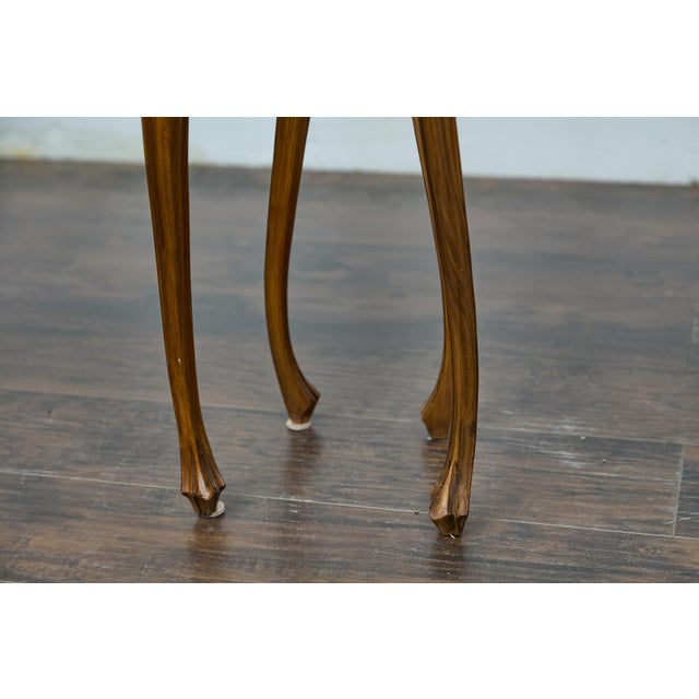 Brown 19th Century Pair of Italian Louis XV Style Walnut Console Tables with Serpentine Fronts For Sale - Image 8 of 12