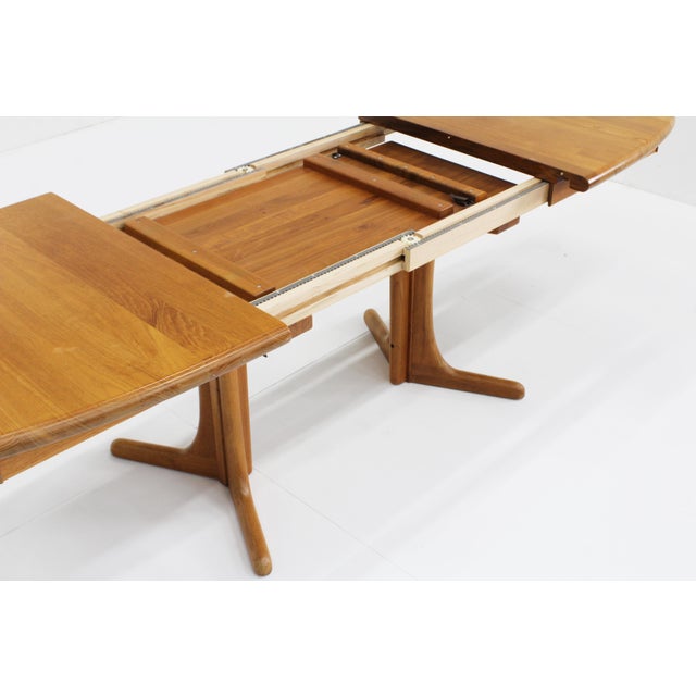 Vintage Danish Oval Extendable Dining Table in Teak, 1960s For Sale - Image 6 of 10