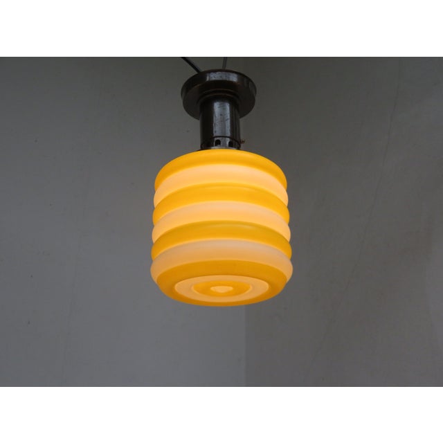 Vintage Pendant Lights in Patinated Brass, 1920s, Set of 2 For Sale - Image 15 of 18