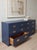 Wood Vintage Henredon Campaign Dresser Credenza in Navy With Brass Hardware For Sale - Image 7 of 9