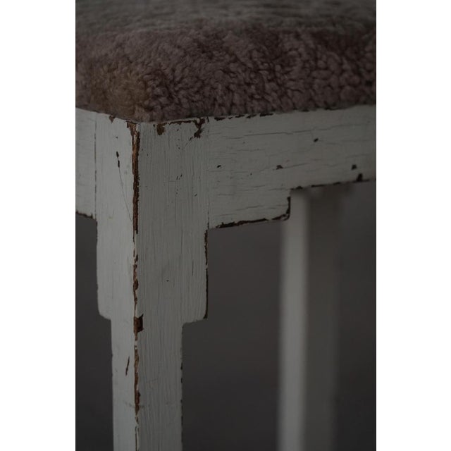 Antique Danish Stools with Lambswool Seats, Late 19th Century, Set of 2 For Sale - Image 10 of 18