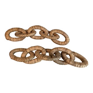 Wicker Chain Object, Pair For Sale