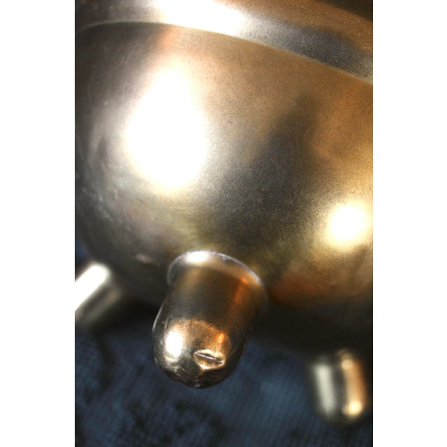 Vintage Brass Tripod Cauldron For Sale - Image 6 of 8