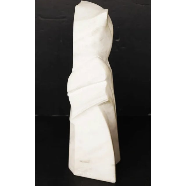 1990s Vintage Marble Figural and Architectural Sculpture, Signed and Dated 1995 For Sale - Image 5 of 8