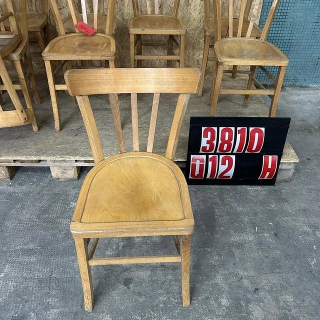 Farmhouse French Blonde Dining Chairs, 1950s, Set of 12 For Sale - Image 3 of 5