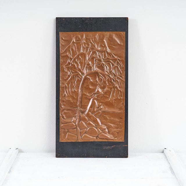Embossed Copper Panel Sculpture with Natural Motifs, 1970s For Sale - Image 5 of 5