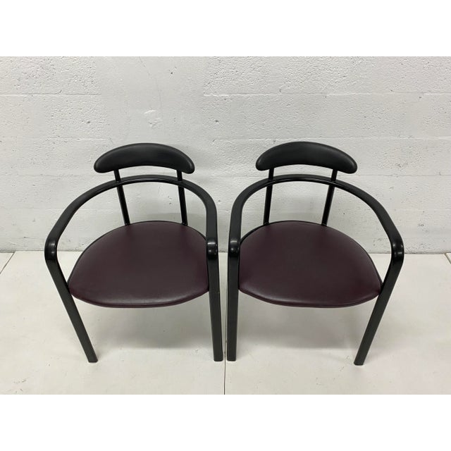 Metal Postmodern Dining Chair by Hank Loewenstein 1980s For Sale - Image 7 of 13