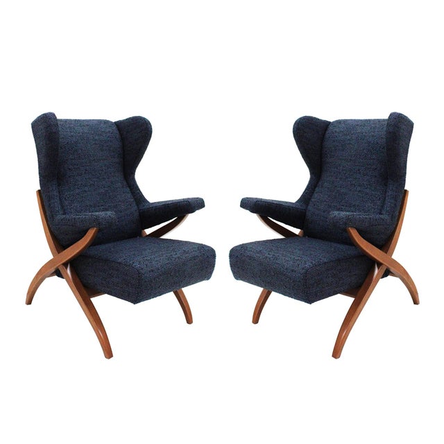 Mid-Century Modern Fiorenza Armchairs by Franco Albini for Arflex, Italy, 1950s, Set of 2 For Sale - Image 8 of 8