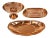 Vintage 1960s Coppercraft Guild Taunton Mass Oval Pedestal Copper Dishes - Set of 3 For Sale