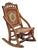 Antique Eastlake Victorian Walnut Small Child's Folding Rocker Rocking Chair For Sale