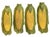 Ceramic Vintage Majolica-Style Corn on the Cob Dishes Hand-Painted Ceramic Serving Plates Trompe L’Oeil - Set of 4 For Sale - Image 7 of 9